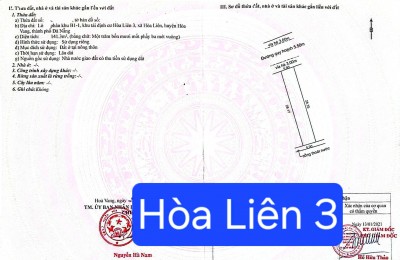 Bán đất TĐC Hòa Liên 3 - DT 141m2 - phường Liên Chiểu